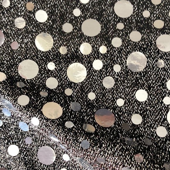 Vintage 1980s 1990s Glitzy Silver Pullover Long Duster Cardigan Disco Top Small - Picture 11 of 12